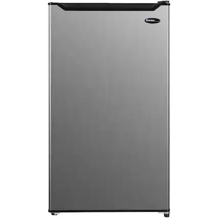 Front. Danby - Danby DCR044B1SLM 4.4 Cu. Ft. Stainless Compact Refrigerator - Stainless.