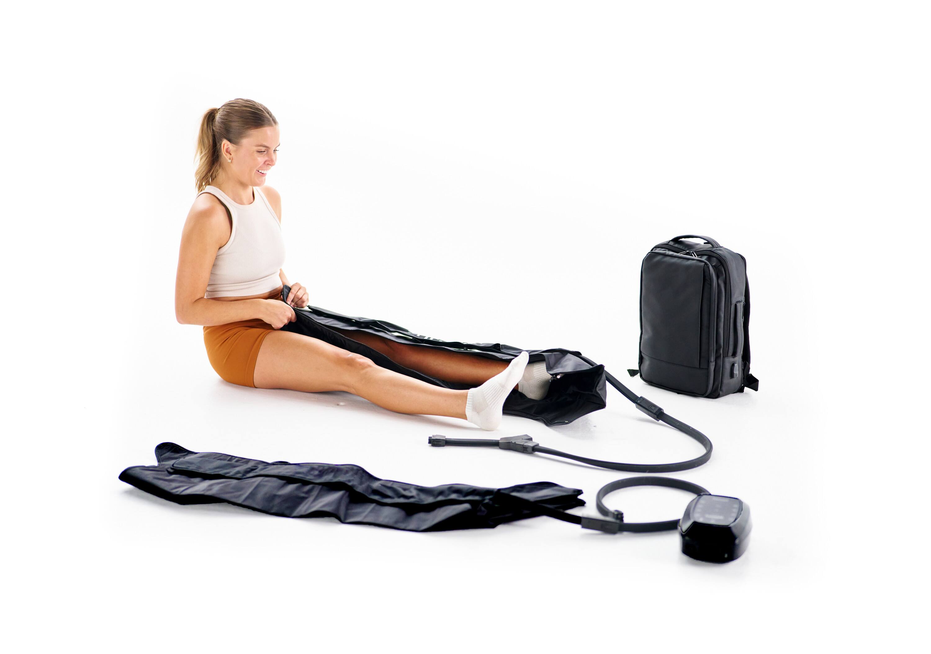Alt View 2. Echelon - Air Compression Leg Massager Boots with Adjustable Pressure & 6 Massage Modes - Black.