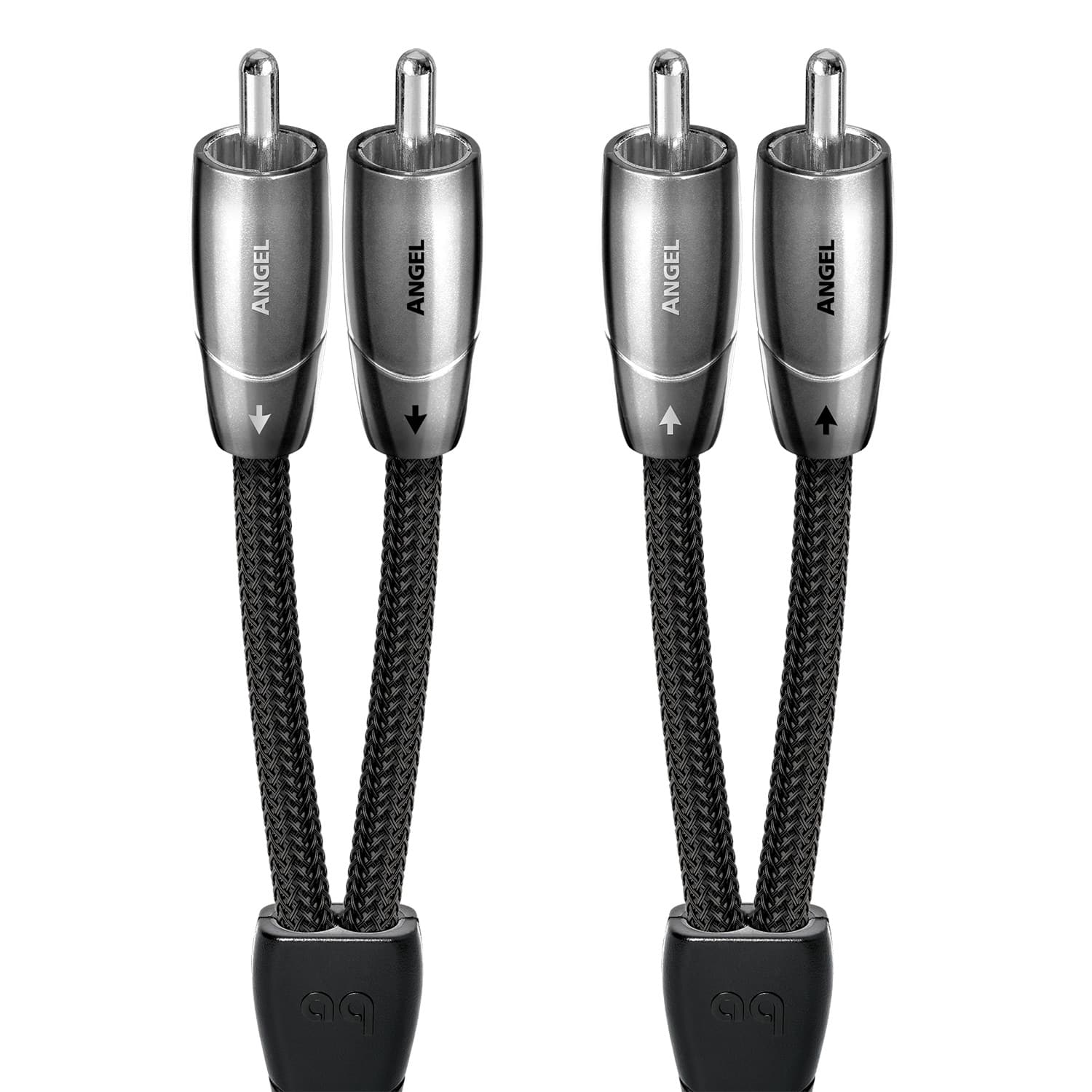 AudioQuest Angel RCA > RCA 6.6' Analog Audio Interconnect Cable - Silver on Black INTERNATIONAL SHIPPING