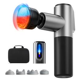 DORLUKFU - Massage Gun Deep Tissue Massager with Heat and Cold Percussion Massage Gun Electric Mini Hand held Massager 5 Speed & 5