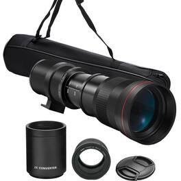 Vivitar - 420-1600mm f/8.3 HD Manual Super Telephoto Zoom Lens for Sony A6500 A6400 A6300 A6100 A6000 - Black