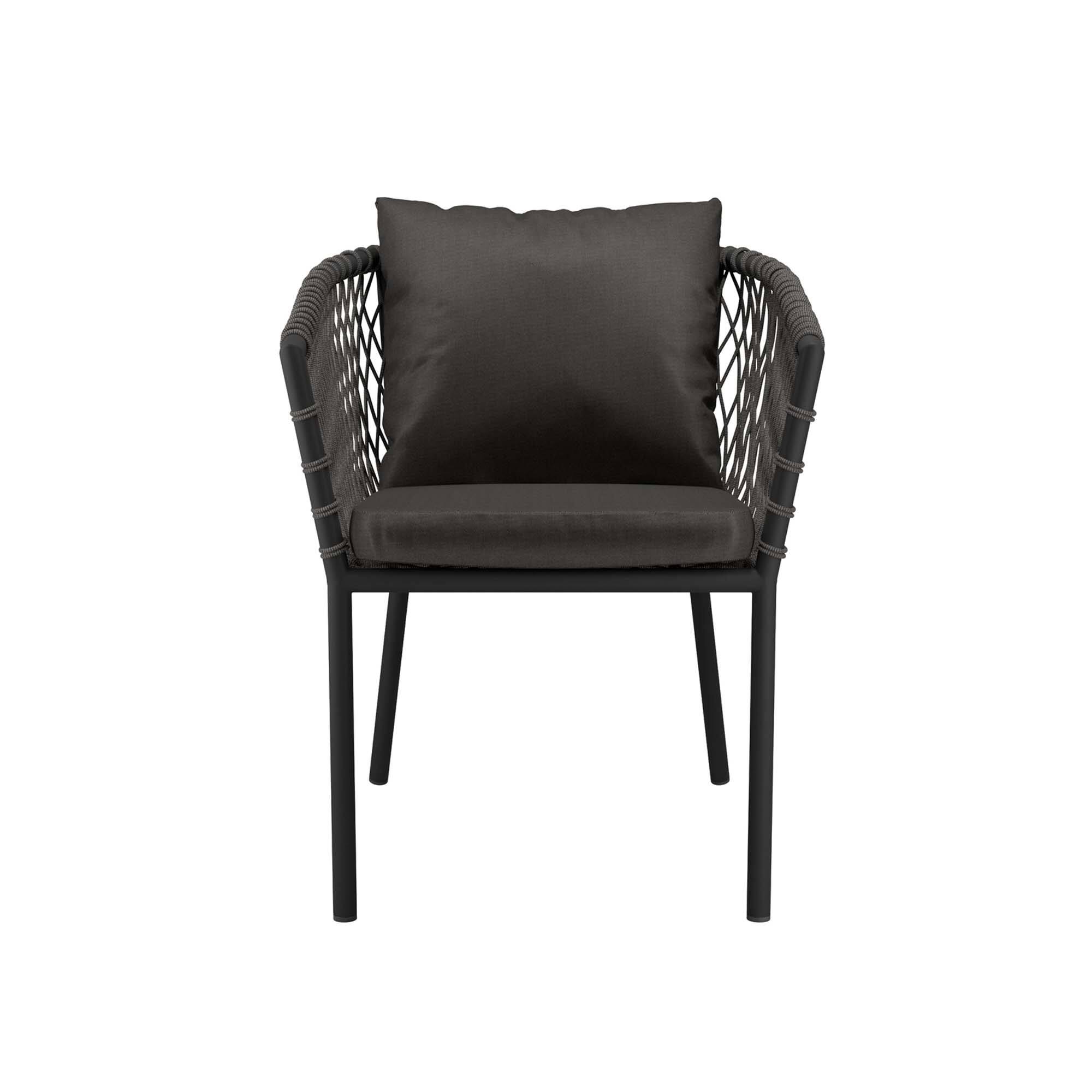 Alt View 3. Modway - Sailor Outdoor Patio Dining Armchair by Modway - Charcoal Charcoal.