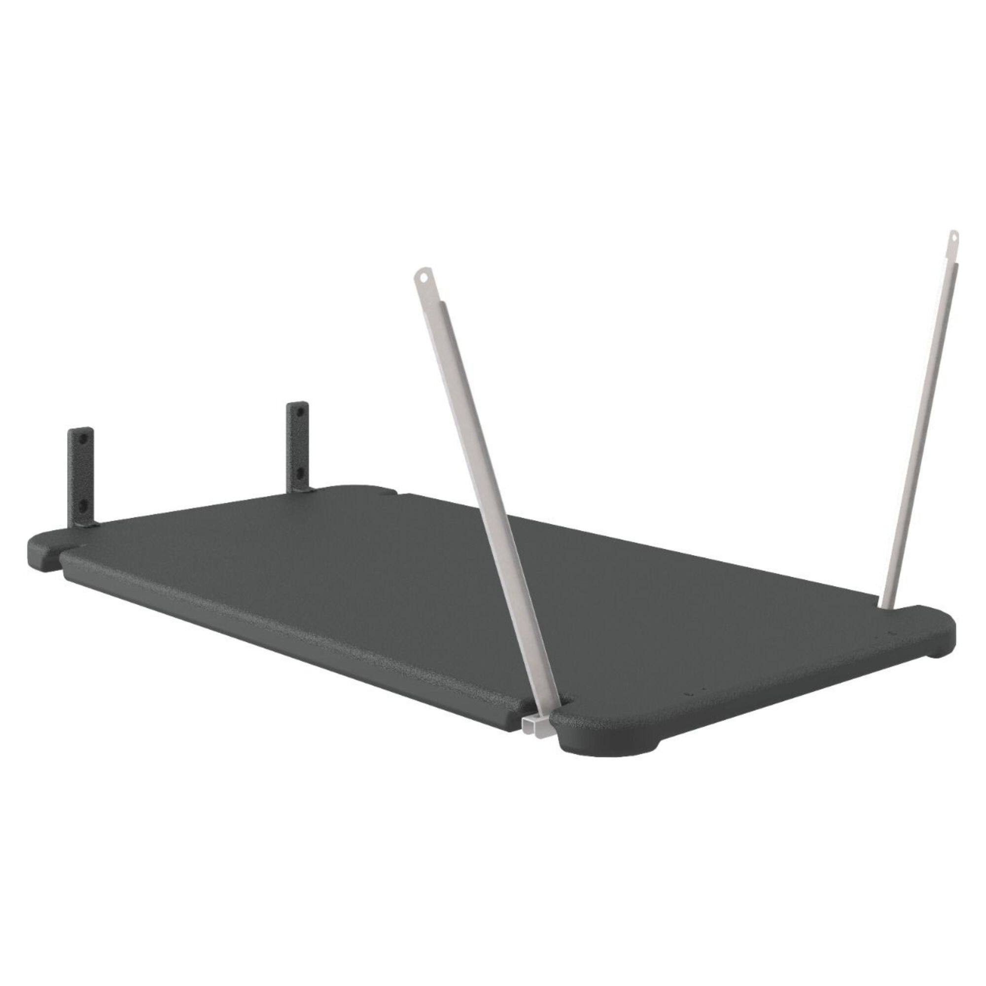 Front. Suncast - Suncast Vertical Shed Shelf Kit Space Saving Hanging Loft Outdoor Storage, Black - Black.