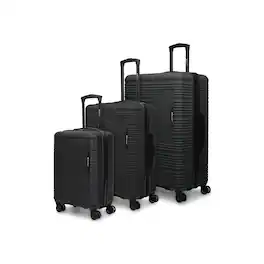 Swiss Mobility - YVR 3 piece Hardside Luggage set - Black