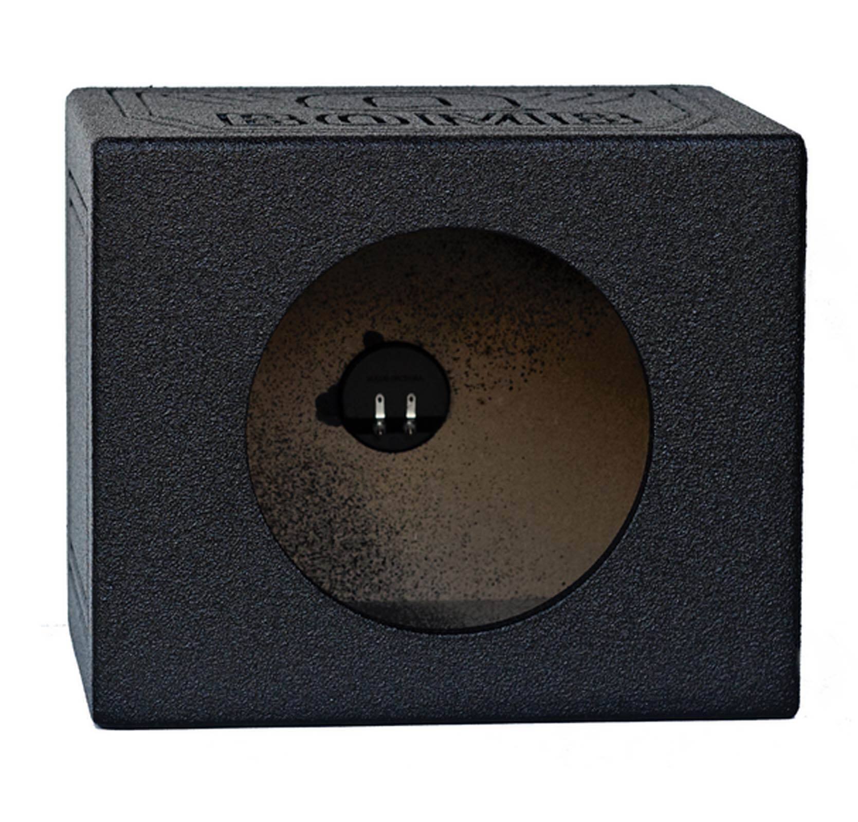 Alt View 3. QPower - Q-POWER QBOMB 10" Sealed Car Subwoofer Sub Box Enclosure | QBOMB10S Single - Black.