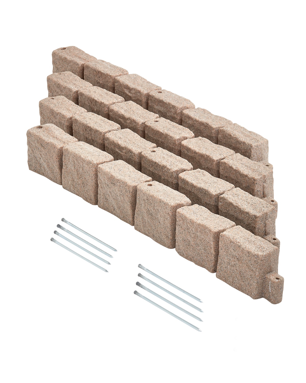 VEVOR Faux Stone Landscape Edging 46.8 x 3.9 in Realistic Lawn