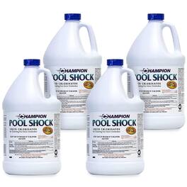 Champion - Pool Shock Liquid Chlorinator for Pool Water Disinfection, (4 Pack) - White