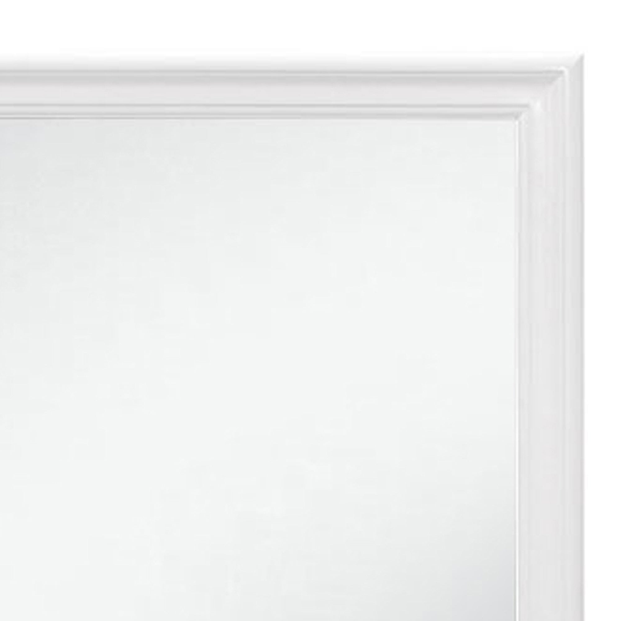 Alt View 2. BreeBe - Charlston White Mirror with LED Lighting and Tempered Glass in Solid Wood Frame - White.