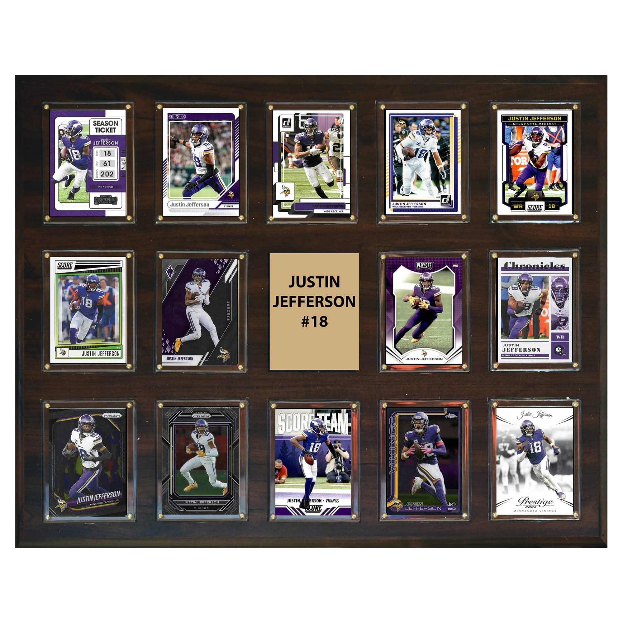 "C&I Collectibles - Justin Jefferson Minnesota Vikings 16"" x 20"" Trading Card Plaque - Multicolor" price history on PriceWatchPro