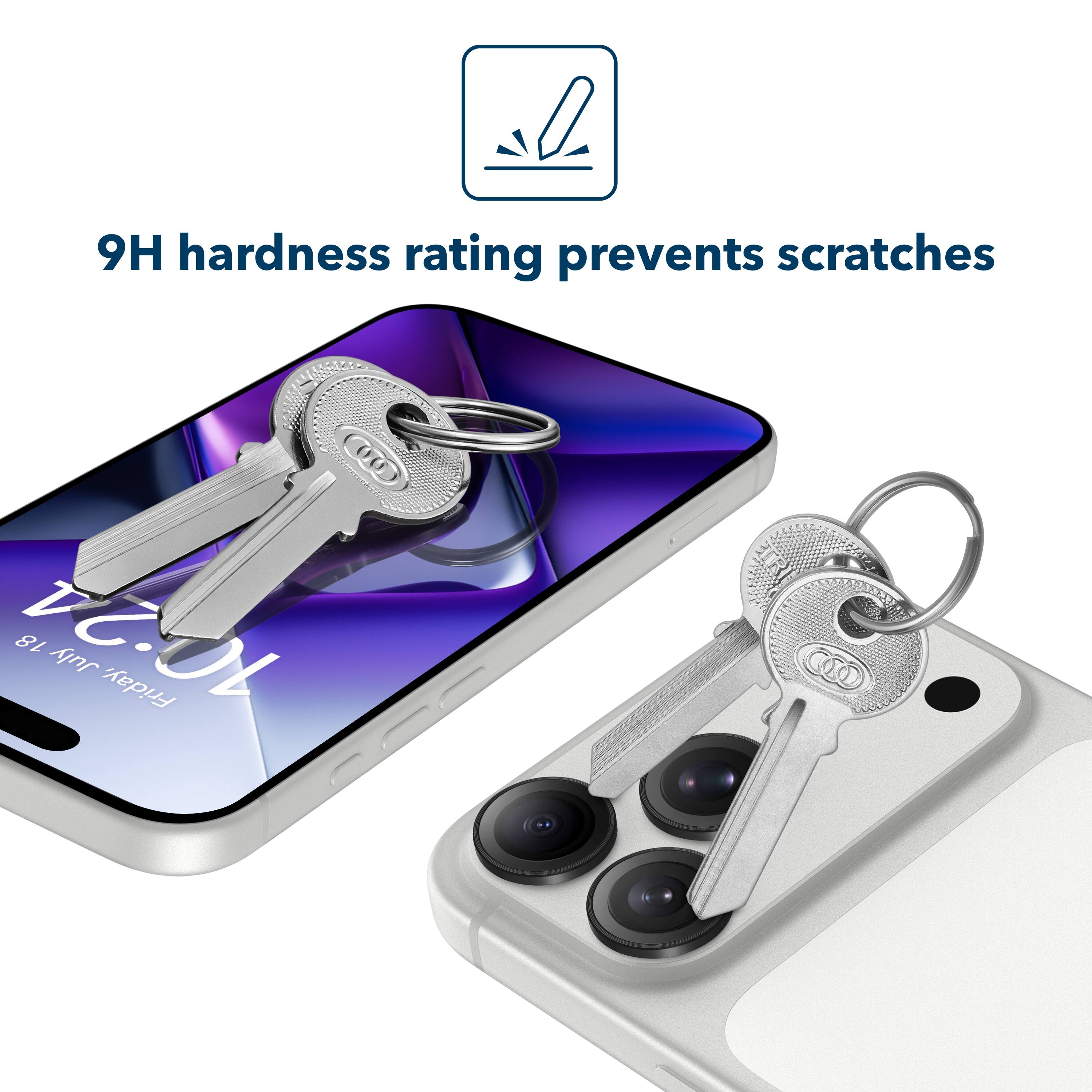 9H hardness rating prevents scratches