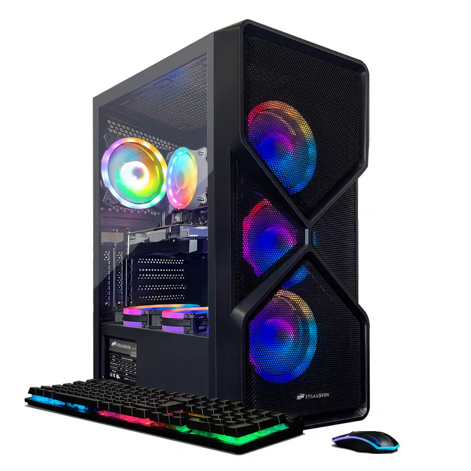 STGAubron - Gaming PC Computer Desktop, GeForce RTX2060 Super 8G, Intel Core I7 8th up to 4.1GHz, 16G DDR4, 1T SSD, WIN11H - Black