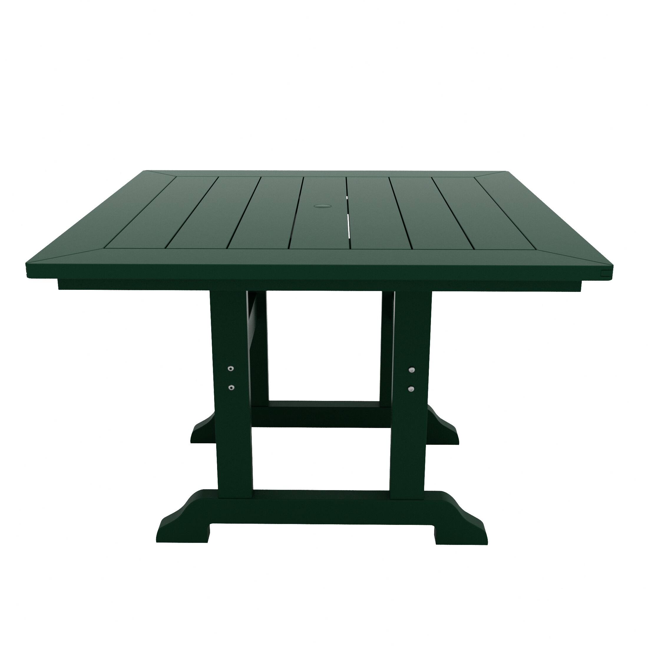 Back. WestinTrends - WestinTrends Malibu 43" Outdoor Patio Square Dining Table - Dark Green.