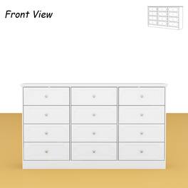 FUFU & GAGA - FUFU&GAGA 12 - Drawer Dresser: Elegant Storage for Multi - Scenes - White