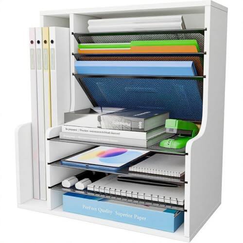 7 Tier White-File Holder