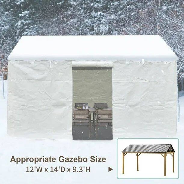 Appropriate Gazebo Size: 12'W x 14'D x 9.3'H
