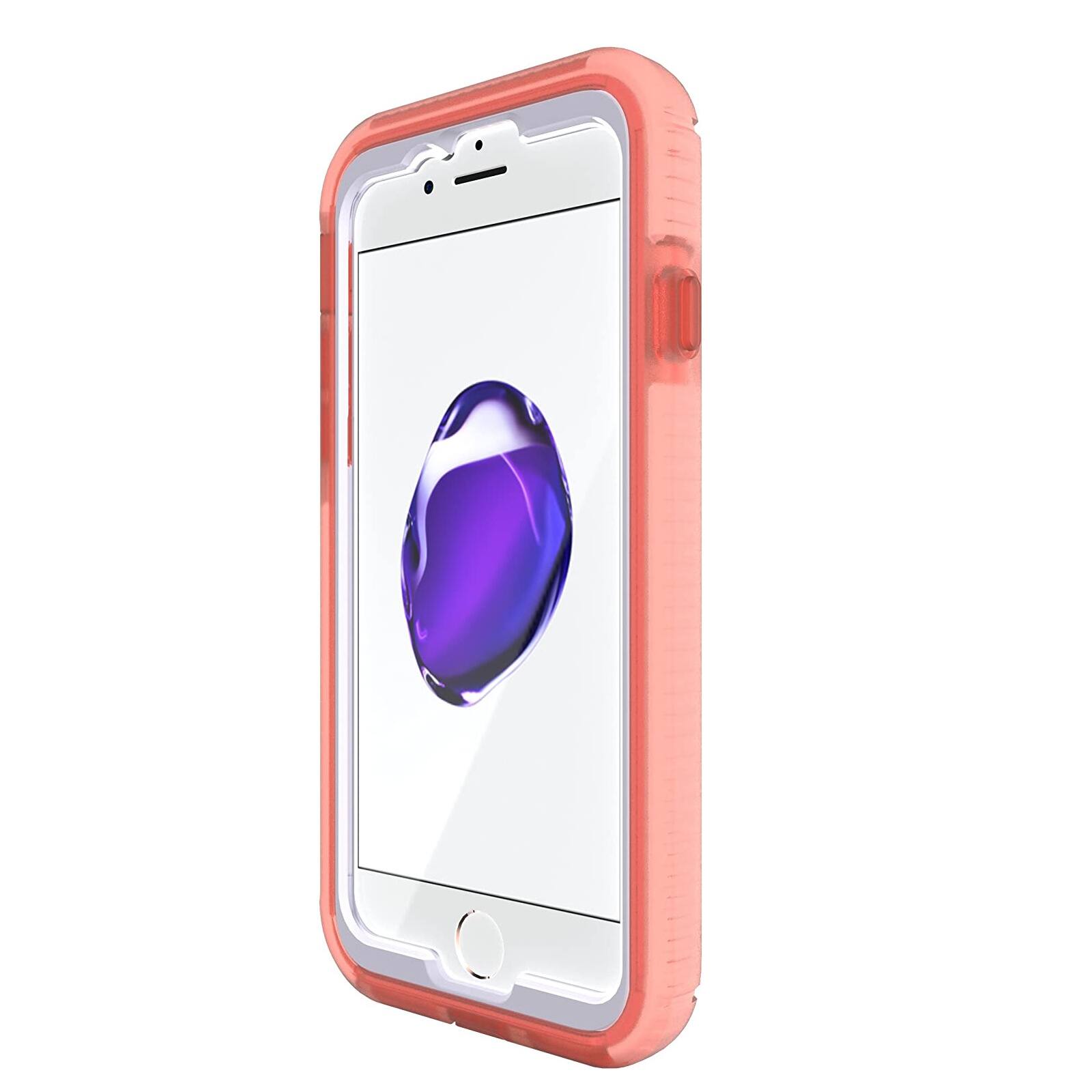 Alt View 2. Tech21 - Tech21 EVO Tactical Extreme Case & Holster for Apple iPhone SE/8/7/6, Rugged Drop Protection - Rose - Rose.
