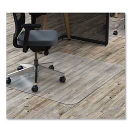 Deflecto - EconoMat Non-Studded All Day Use Chair Mat for Hard Floors, Rectangular, 45" x 53", Ships Rolled - Clear