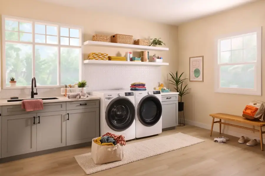Alt View 19. Whirlpool - 7.4 Cu. Ft. Stackable Smart Electric Dryer with Wrinkle Shield Option - White.