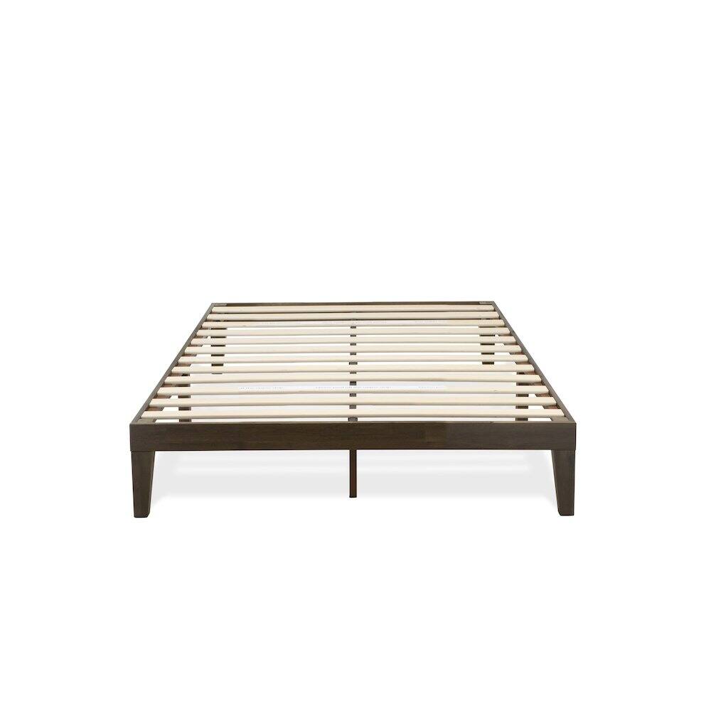 Left. East West Furniture - Full Size Platform Bed with 4 Legs and 2 Extra Center Legs - Walnut Finish - Walnut.