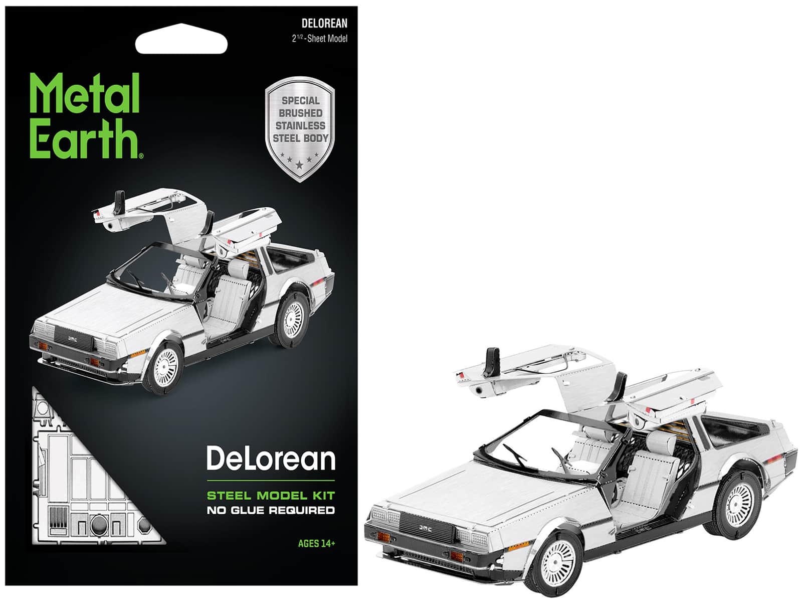 Model Kit DeLorean Brushed Metal (Moderate Difficulty) Steel Model by Metal Earth price history on PriceWatchPro