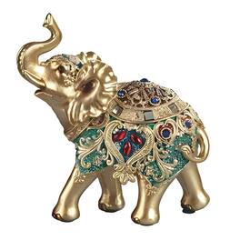 FC Design - 6.5"H Thai Elephant Figurine Statue Office Desk Tabletop Home Decor Gift - Multi-Color