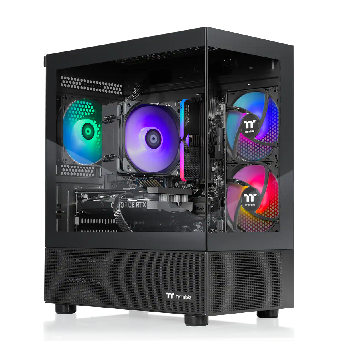 Thermaltake - LCGS View i1460-170 Gaming Desktop Intel Core i5-14400F, 16GB Memory, NVIDIA GeForce RTX 5060, 1TB SSD NVMe M.2 - Black
