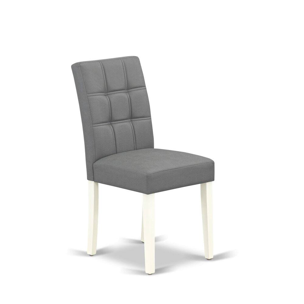Back. East West Furniture - 5 Piece Dining Table Set contain A Modern Table - White.