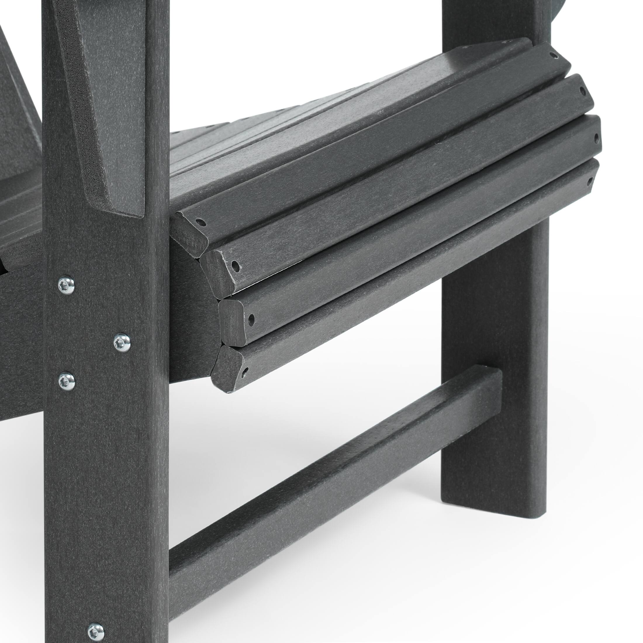 Alt View 4. WestinTrends - WestinTrends Highland 5-Piece Adirondack Chair with Folding Ottoman and Table Set - Gray.