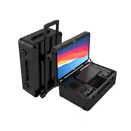 POGA - SLY XBOX Series X Premium Portable Console Travel Case w/ Trolley & 24'' AOC Gaming Monitor - Black
