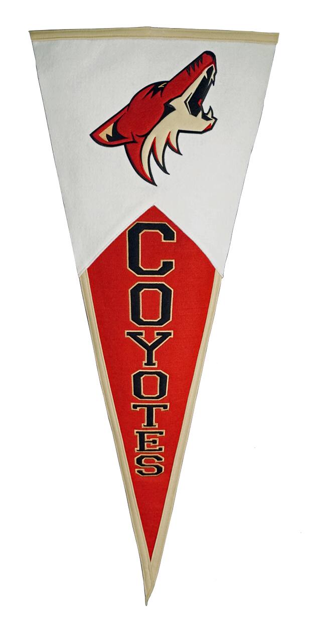 Front. Winning Streak Sports - Arizona Coyotes NHL GIANT SIZE Pennant 17x40 Wool Pennant - Multi.