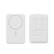 Left. Alpha Digital - 10,000mAh Portable Magnetic Wireless Charge Power Bank with Phone Stand - White.
