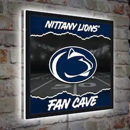 Evergreen Enterprises - Penn State Nittany Lions 23" LED Fan Cave Square-Shaped Lighted Wall Sign - Multicolor