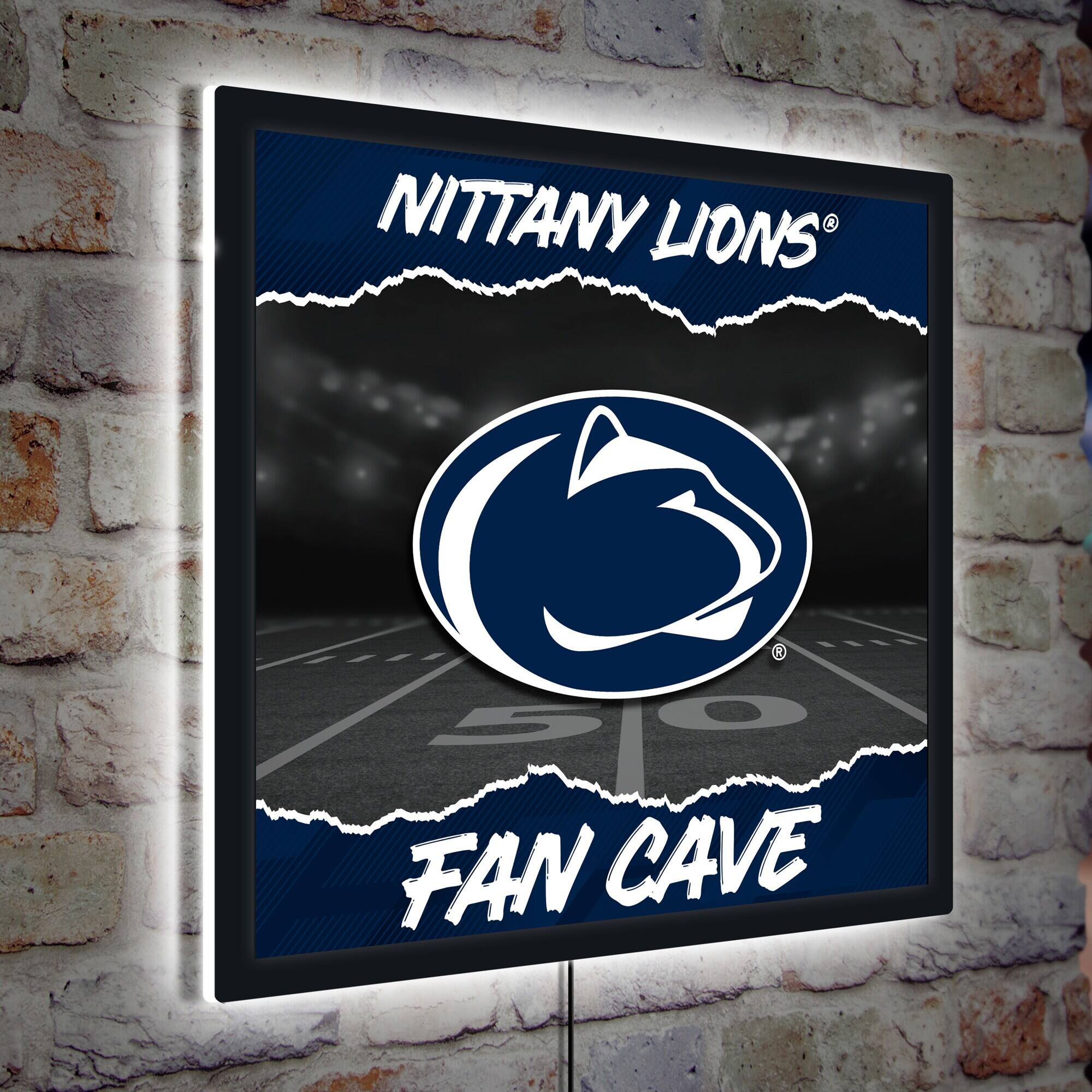 Penn State Nittany Lions 23" LED Fan Cave Square-Shaped Lighted Wall Sign