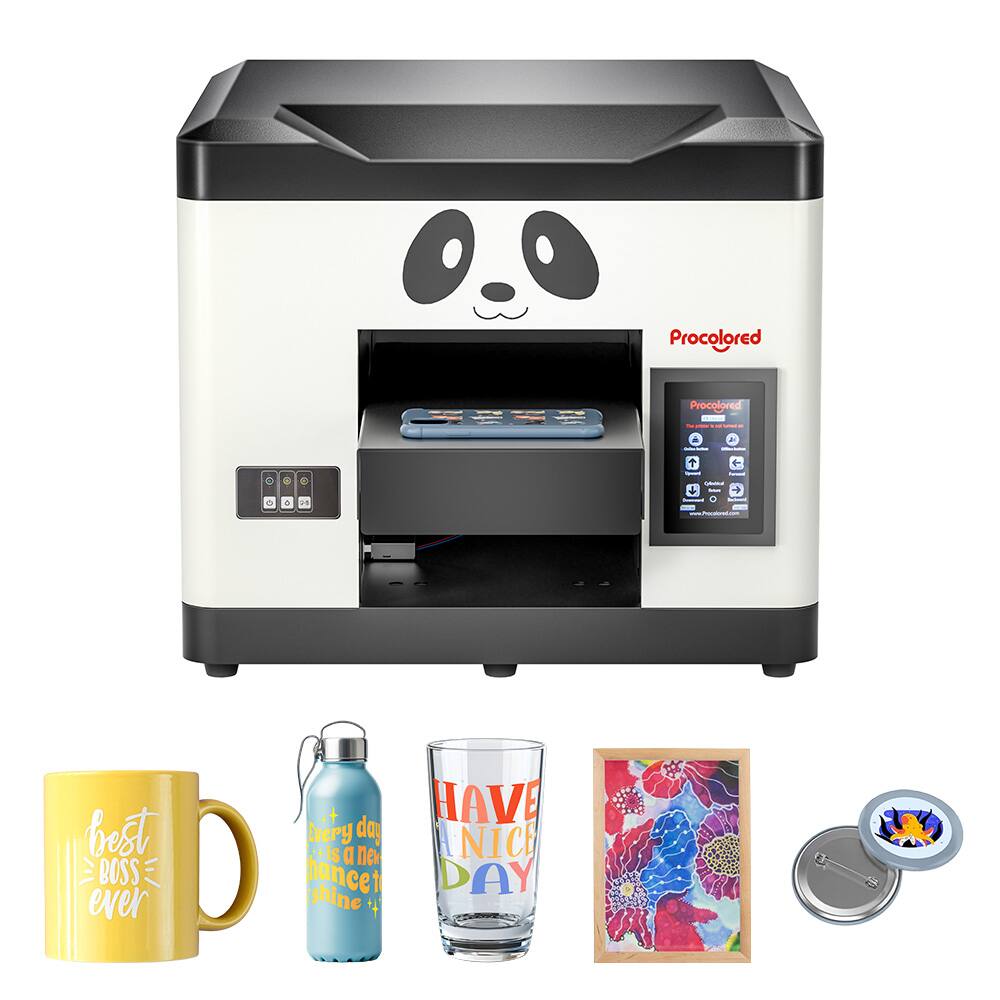 Procolored - V6 Panda UV Printer 6.7" A4 L800 for Acrylic,Metal,Leather,Golf,Bottle,Phone case and More