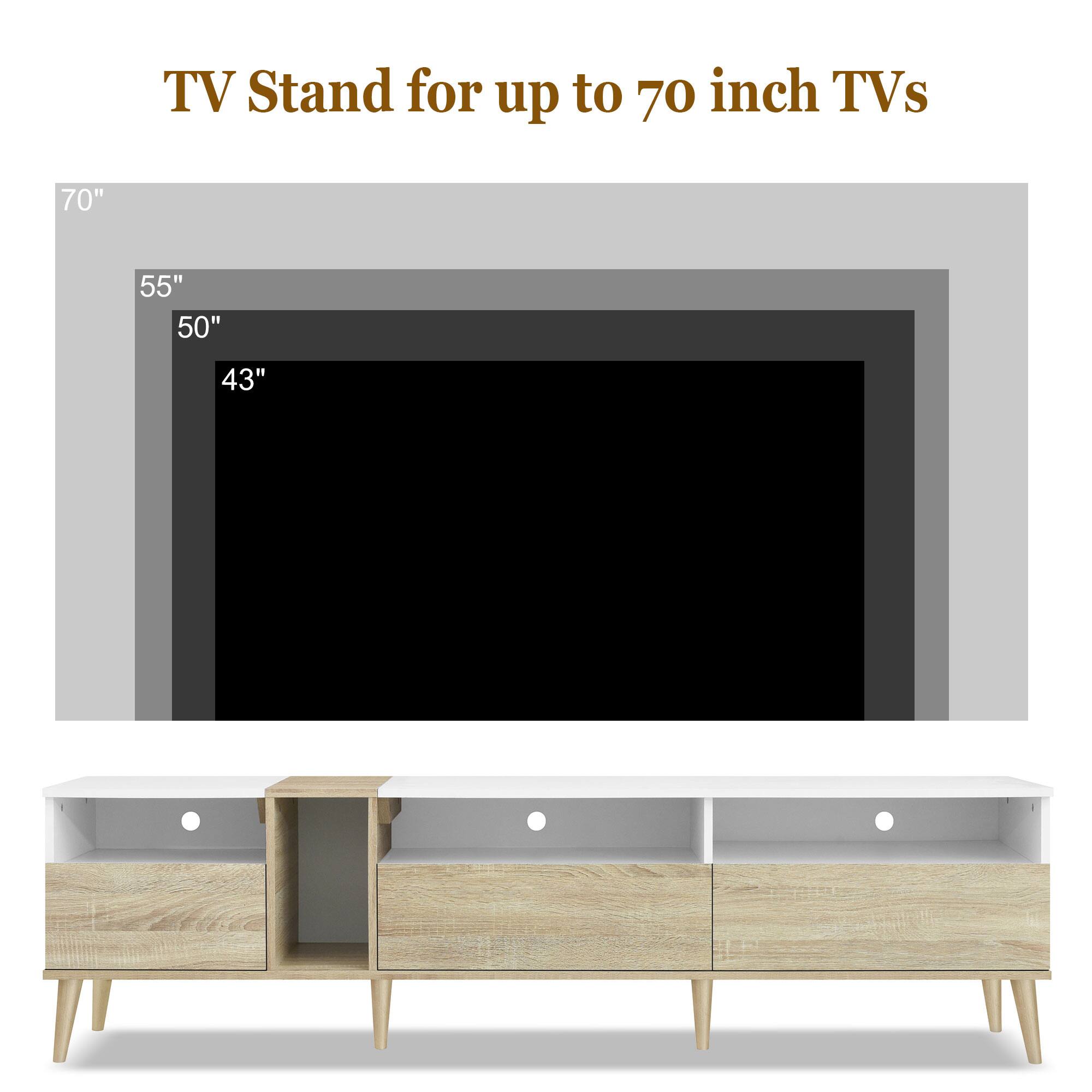 TV Stand for up to 70 inch TVs

70"  
55"  
50"  
43"