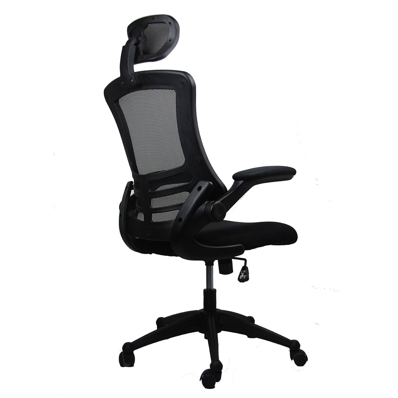 Alt View 3. Forest'nSky - Techni Mobili High-Back Mesh Executive Office Chair with Headrest & Flip-Up Arms, Black - Black.