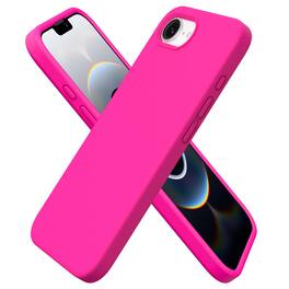 Ornarto - Compatible with iPhone 16e Case 6.1", Liquid Silicone Shockproof Protective Cover - Hot Pink