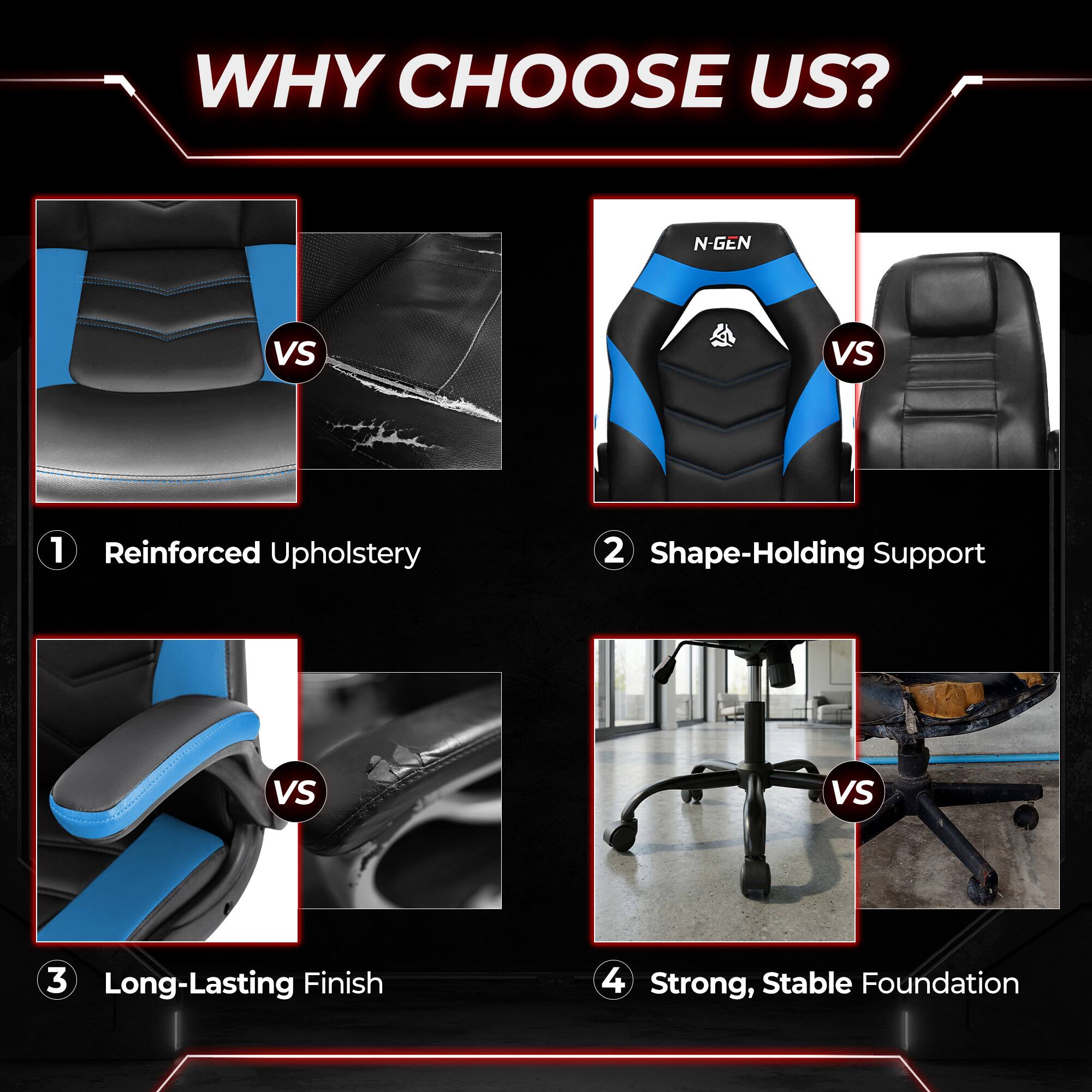 WHY CHOOSE US?

1 Reinforced Upholstery
2 Shape-Holding Support
3 Long-Lasting Finish
4 Strong, Stable Foundation