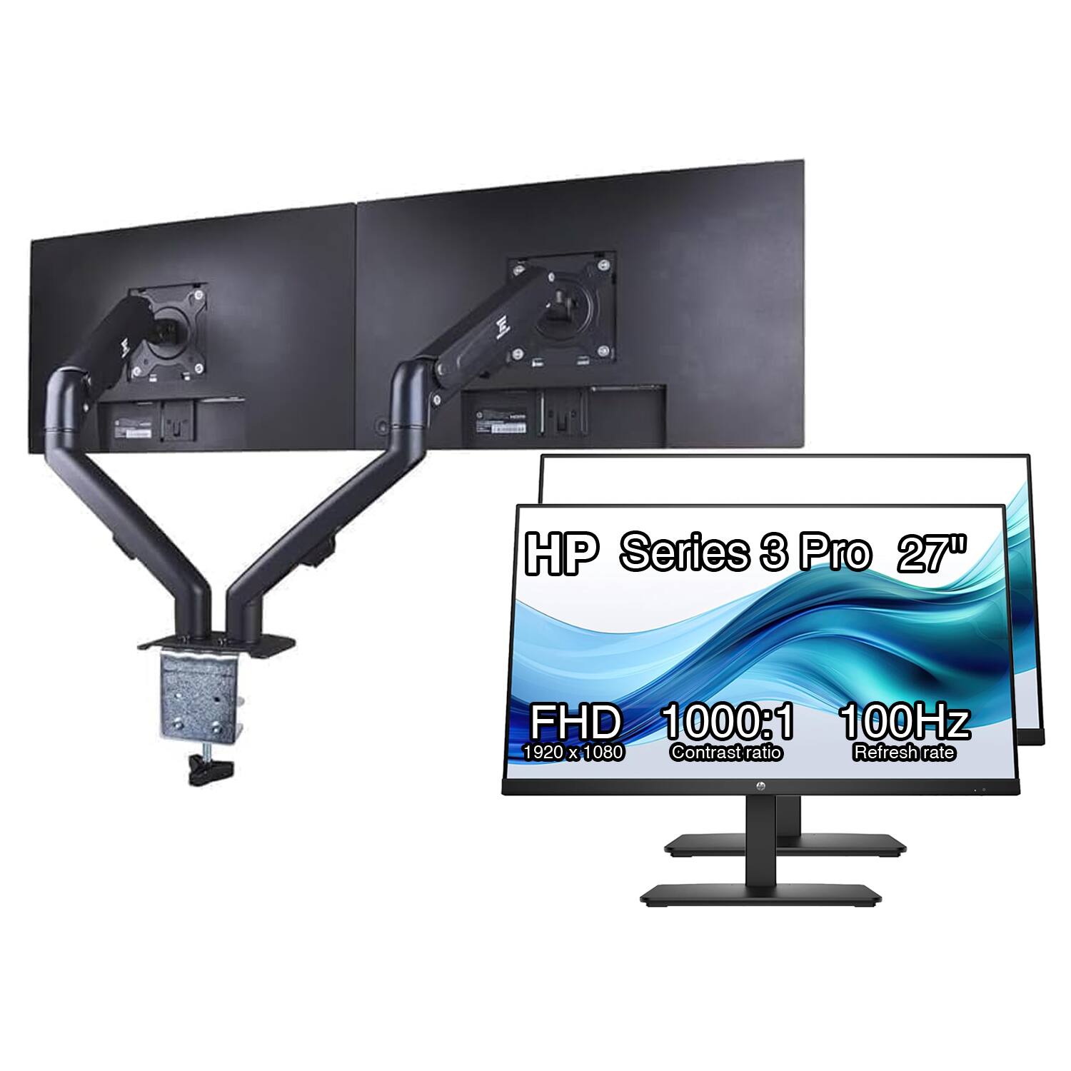 HP Series 3 Pro 27" FHD 1000:1 100Hz 1920 x 1080 Contrast ratio Refresh rate