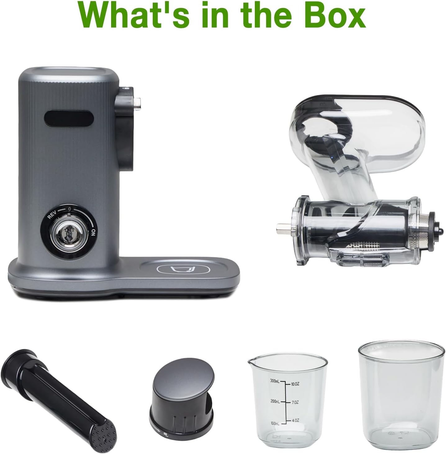 What's in the Box

REV g NO H.E 300ml oZ 200mL 7O2 00% 02 A