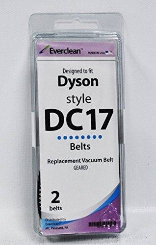Everclean  
MADE IN USA  
Designed to fit Dyson style DC17 Belts  
Replacement Vacuum Belt  
GEARED  
2 belts  
Distributed by Everclean  
Mt. Pleasant, PA