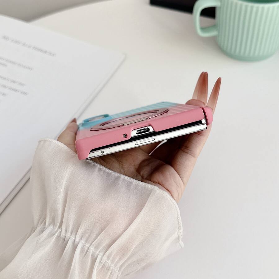 D Day Shell Shock Dteck Gradient Kickstand Case for Samsung Galaxy Z Fold8, Non Slip Hard ...