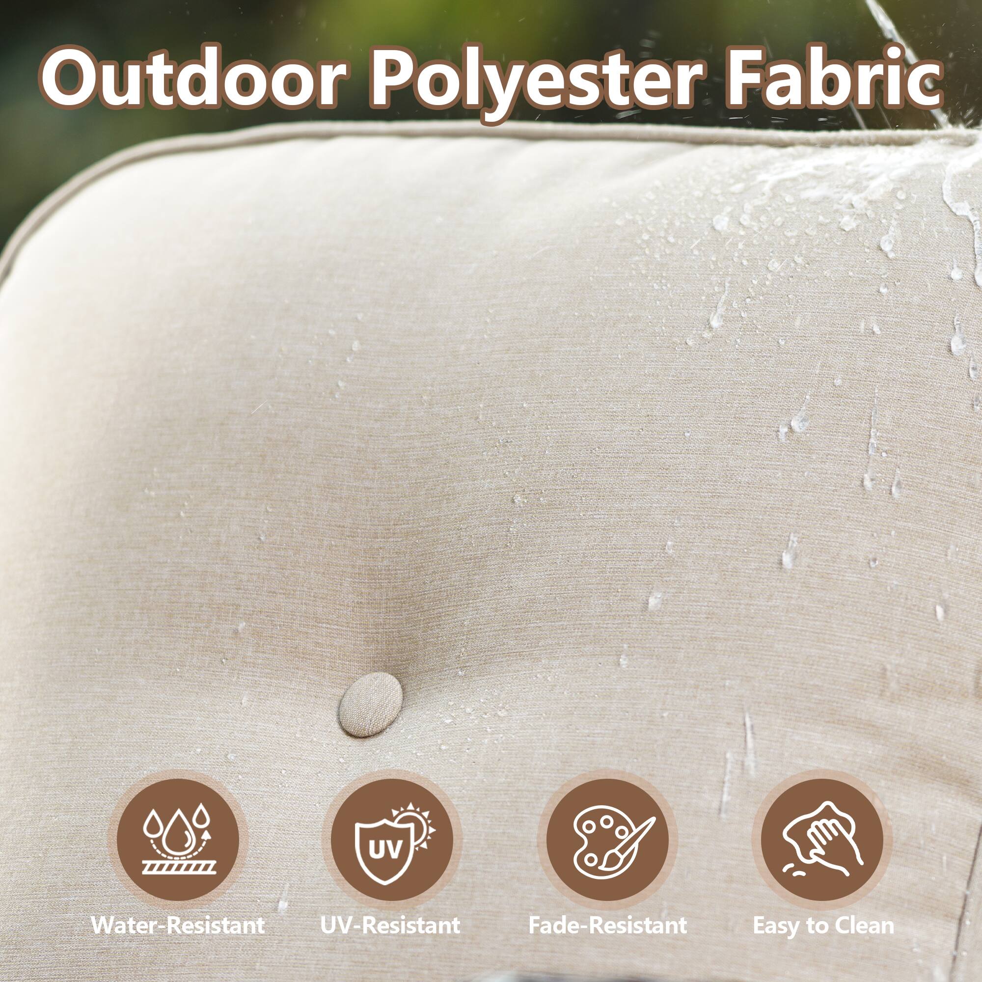 Outdoor Polyester Fabric

- Water-Resistant
- UV-Resistant
- Fade-Resistant
- Easy to Clean