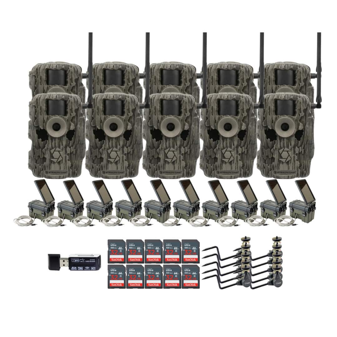 Stealth Cam - 36MP Fusion Max Cellular Trail Camera with Solar Bundle (10 Pack)