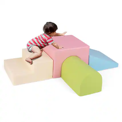 Front. Gymax - Gymax Kids Climb and Crawl Activity Playset Blocks w/ Waterproof PU Cover EPE Foam - Multi-color.