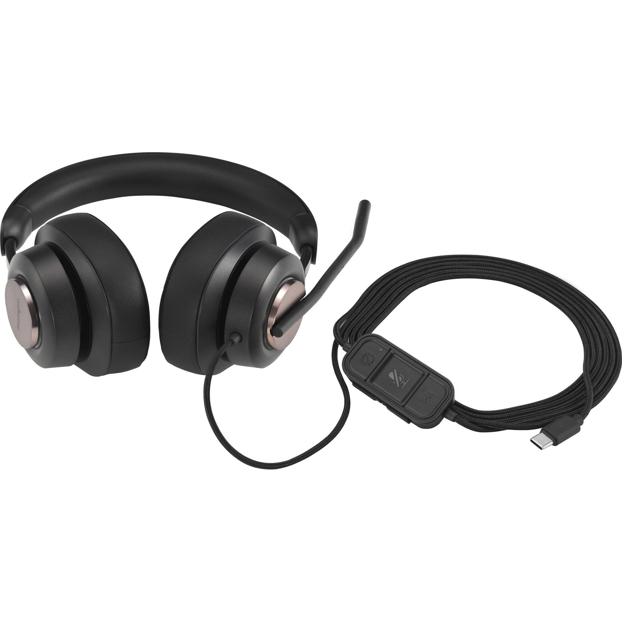 Alt View 1. Kensington - Kensington H2000 USB-C Over-Ear Headset - Stereo - USB Type C - Wired - 32 Ohm - 20 Hz to 20 kHz - Over-the-ear - Black.