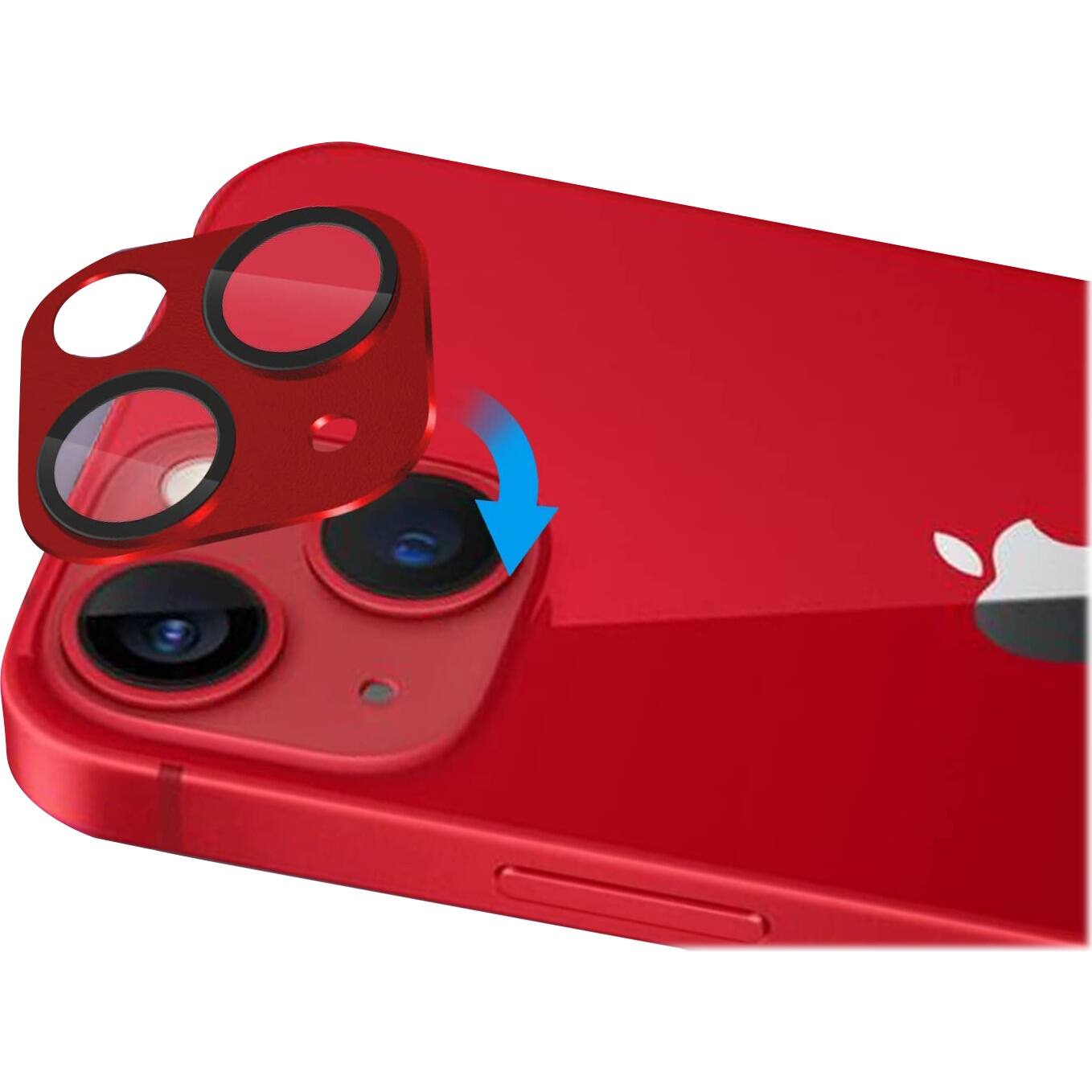 Alt View 11. SaharaCase - ZeroDamage Camera Lens Protector for Apple iPhone 13 and iPhone 13 mini (2-Pack) - Red.