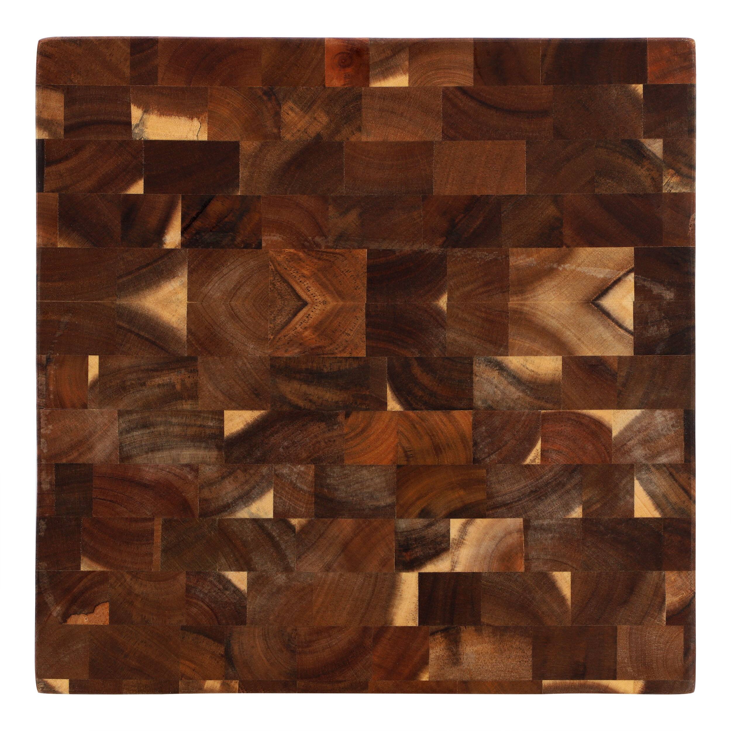 Alt View 1. MegaChef - MegaChef 13.75 Inch Square Thick Acacia Wood Serving Butcher Cutting Board - Brown.