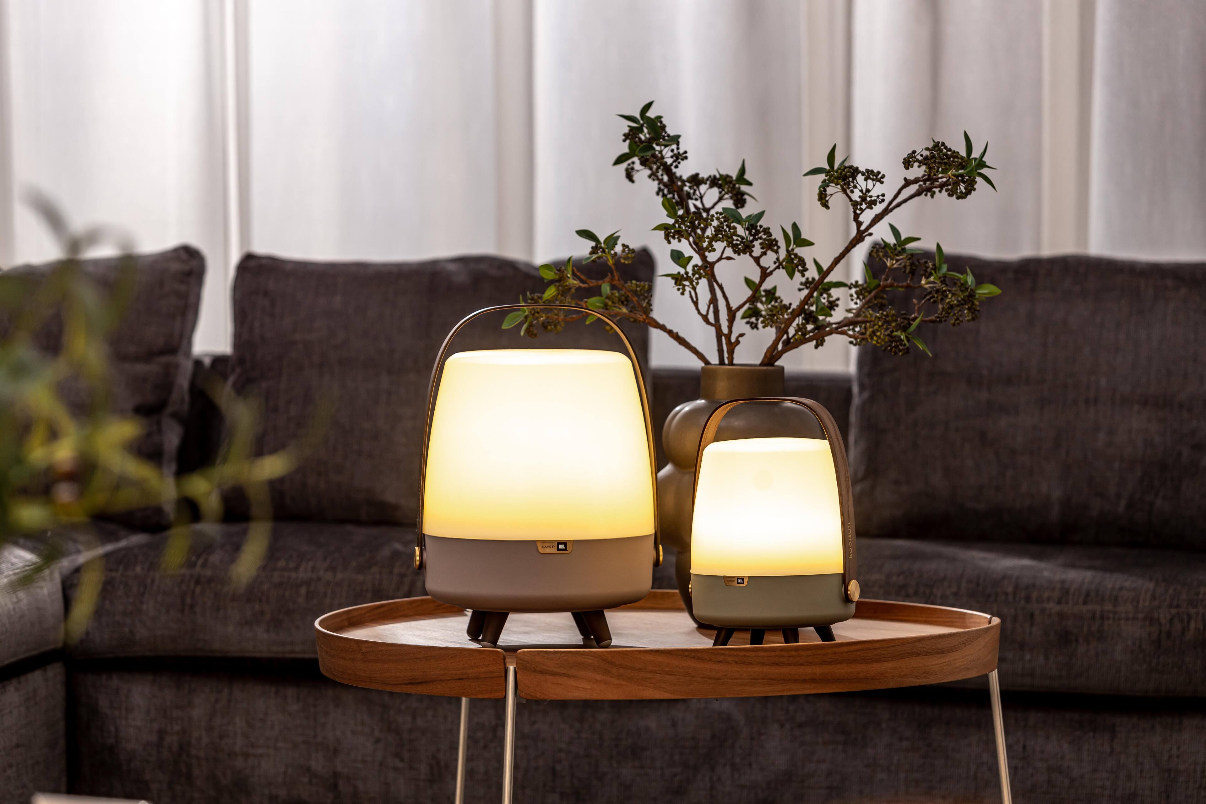 Alt View 1. Kooduu - Lite Up Play Mini- Earth Lamp, Cordless rechargeable indoor/outdoor speaker Lamp, Sound by JBL.