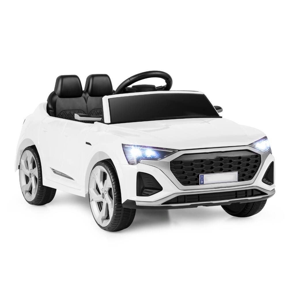 SlickBlue - Electric 12V Ride-On Kids SUV with RC and 3 Adjustable Speeds - White